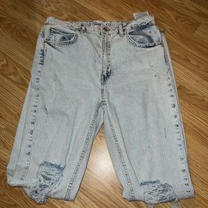 Zara ripped flare jeans
